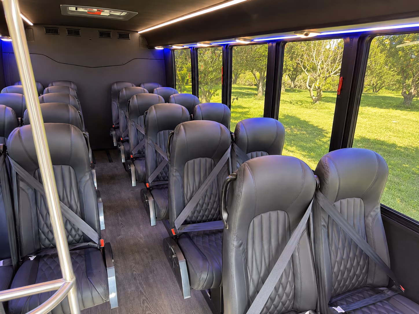 group bus transportation to away games and out of town sporting events