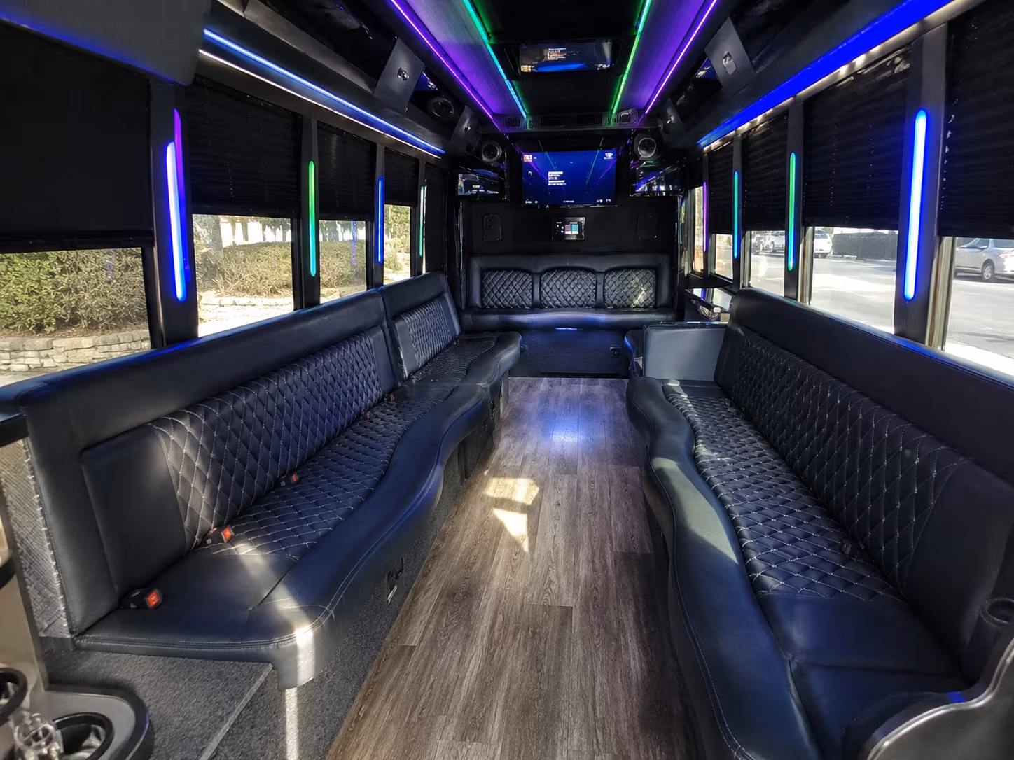 orlando 15 passenger party bus interior