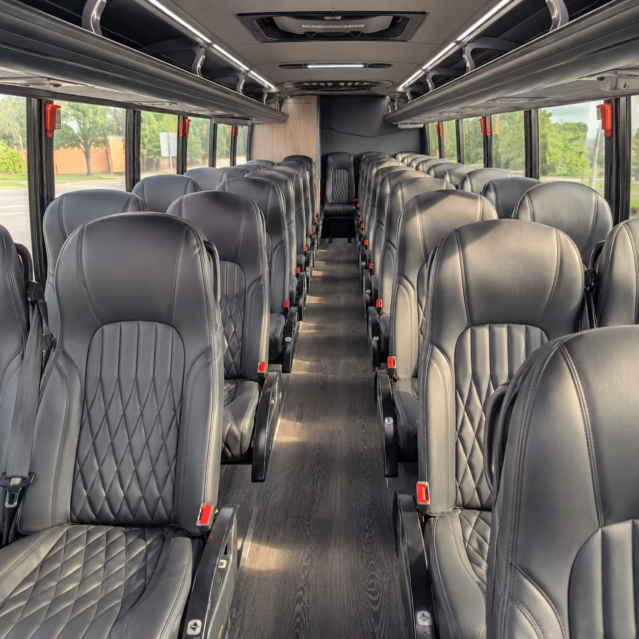 orlando 28 passenger minibus inside