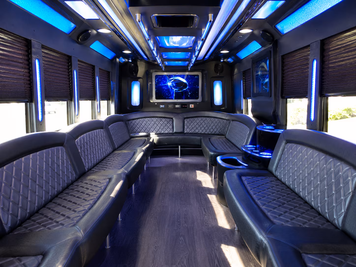 orlando 28 passenger party bus inside