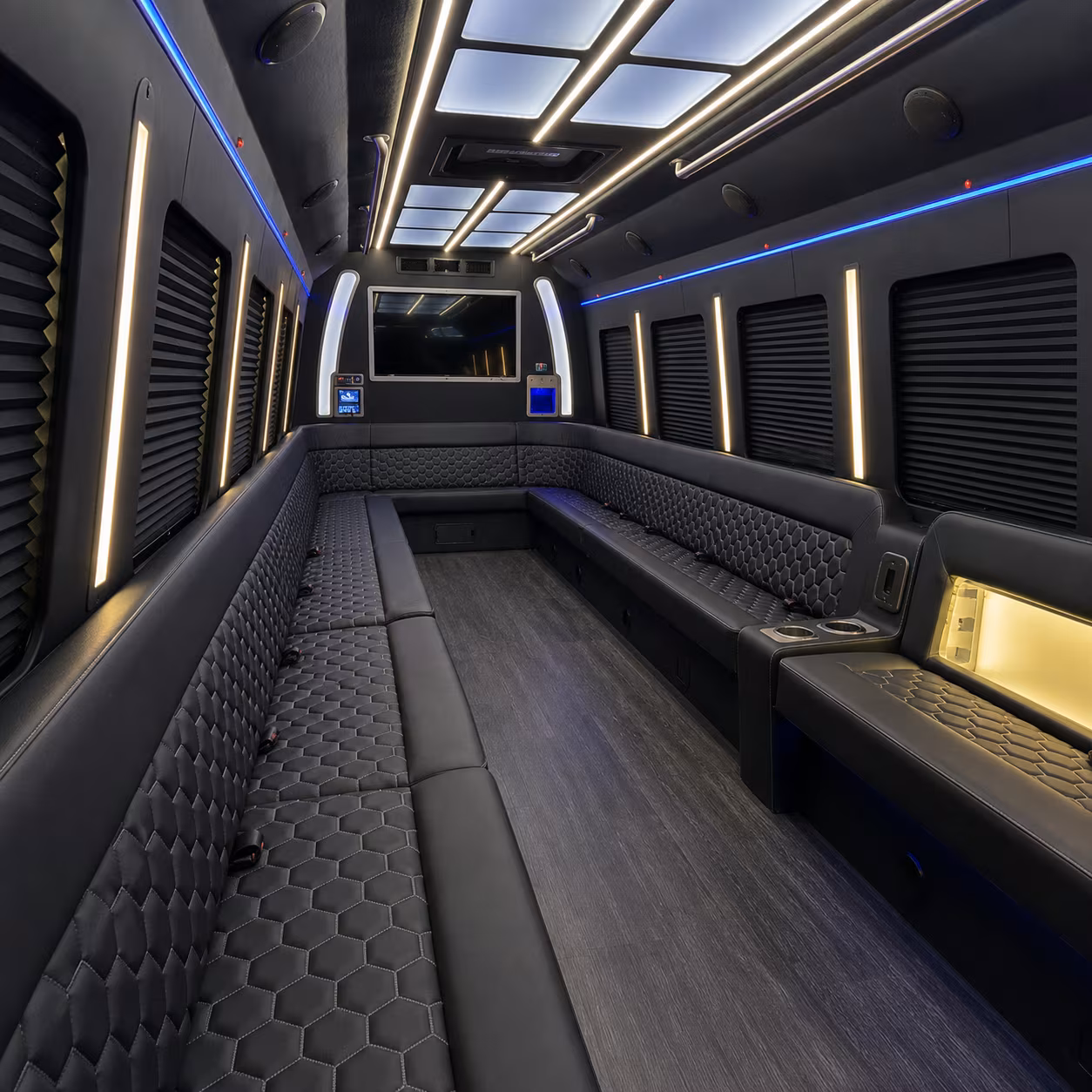 orlando party bus rental interior